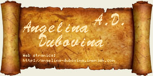 Angelina Dubovina vizit kartica